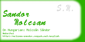 sandor molcsan business card